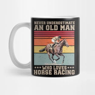 Funny quote old man jockey derby Mug